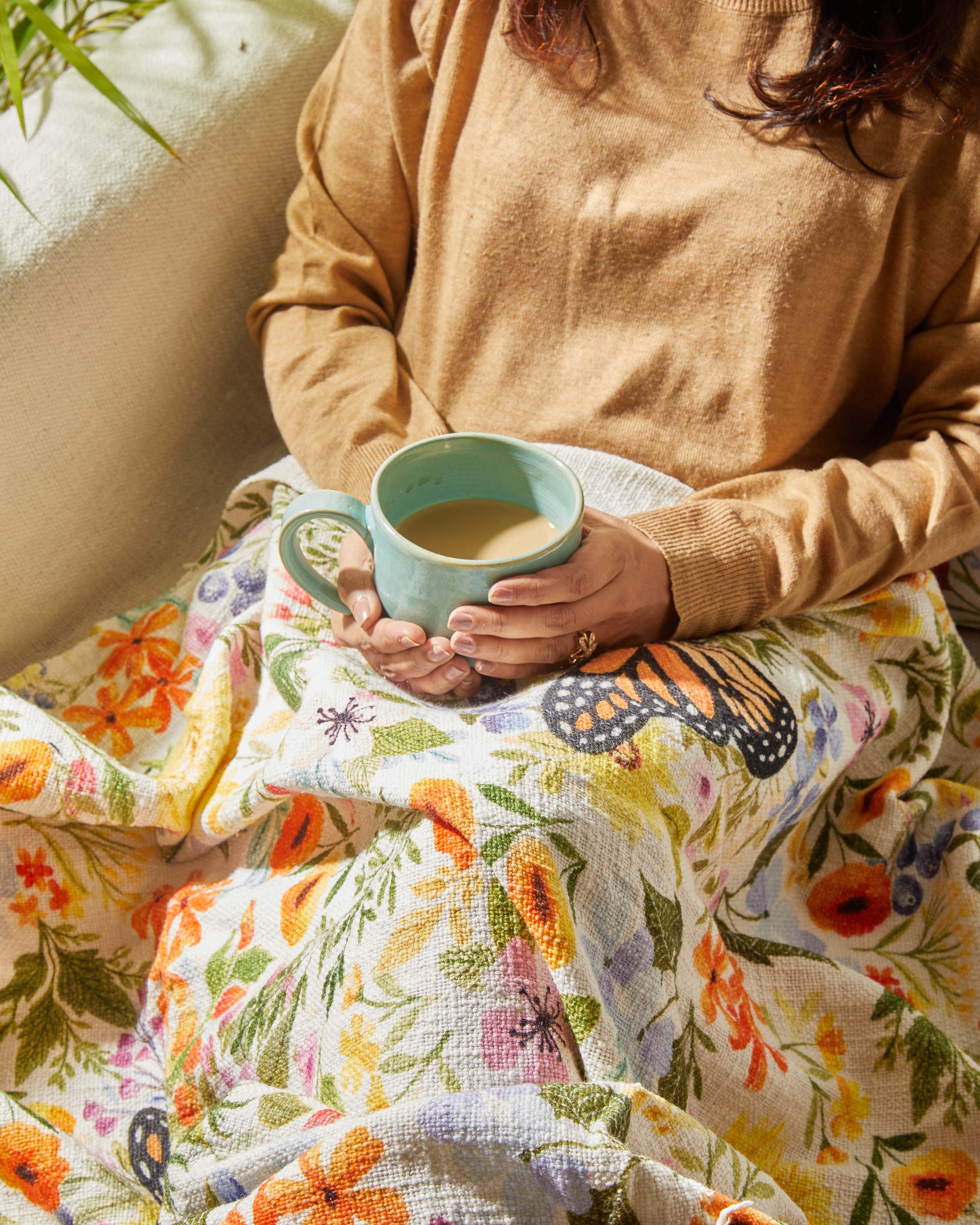 Butterfly Floral Throw